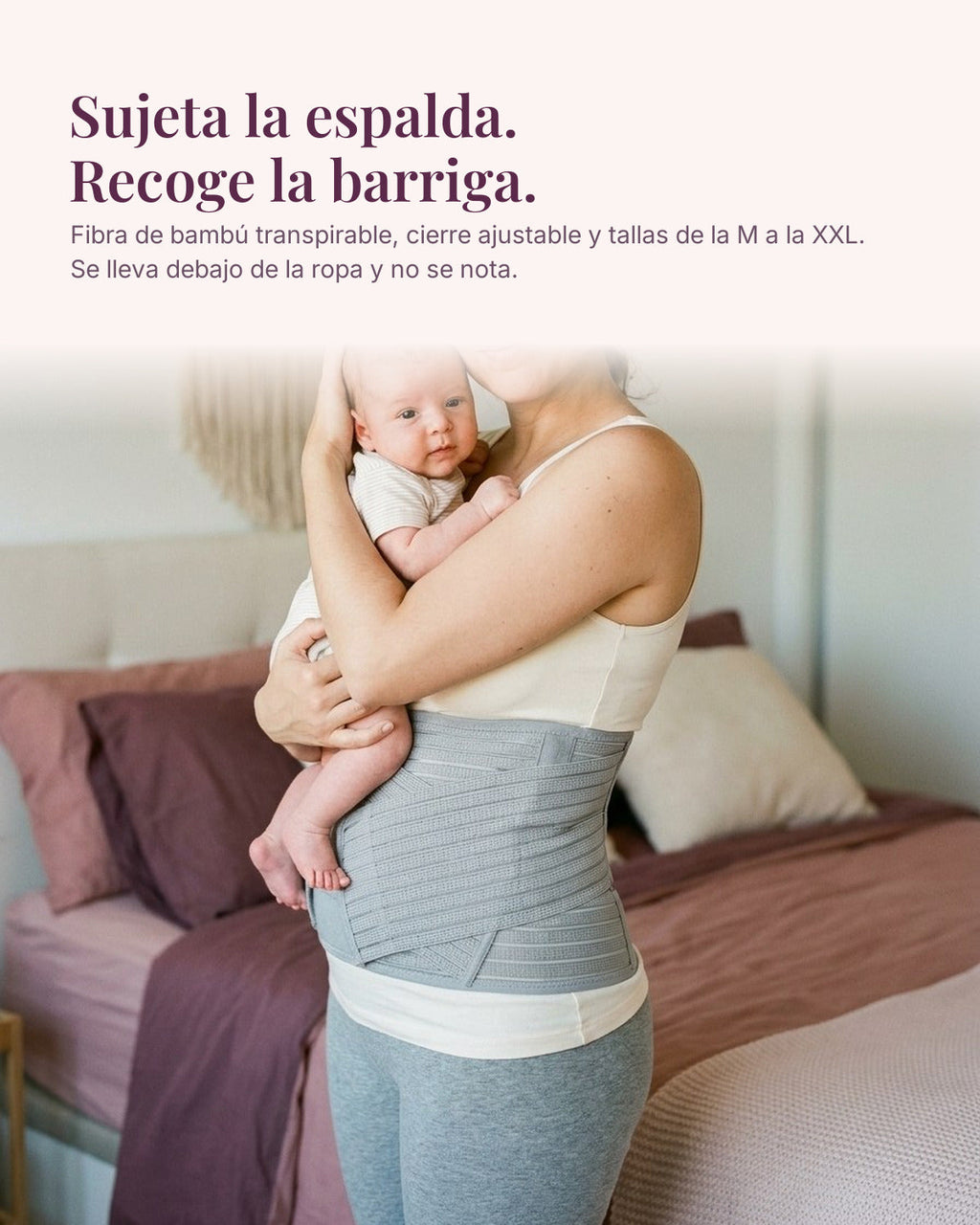 Sujeta la espalda, recoge la barriga